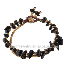 Perles en laiton à la mode Pierres Onyx naturelles Bracelets Bracelet SB-0023